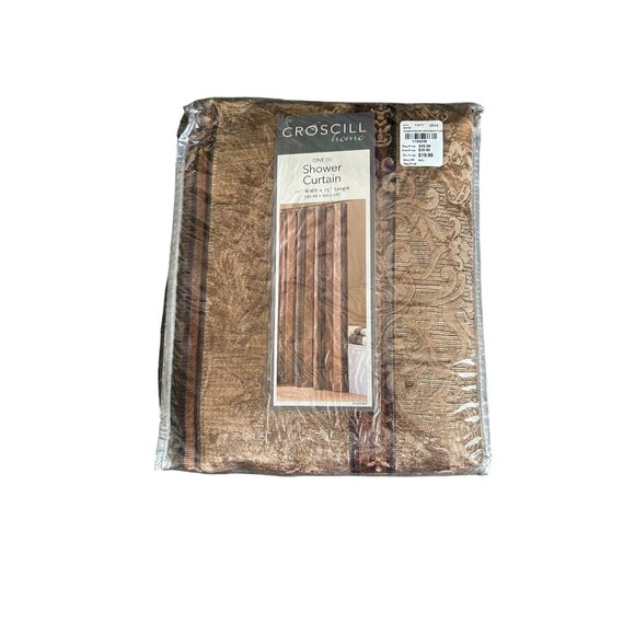 Croscill Home Townhouse Shower Curtain 72" W X 75" L Polyester/Cotton bathroom b - Picture 1 of 5